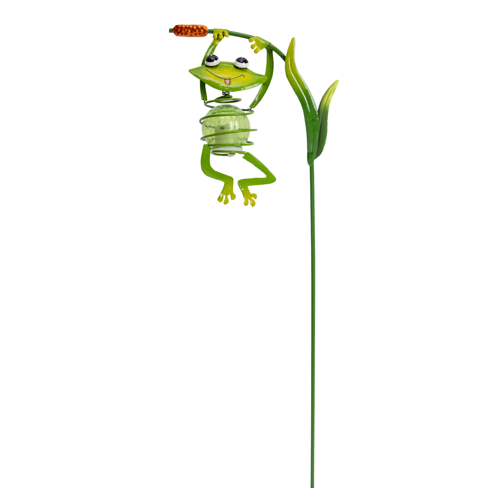 LED-Solar-Erdspieß FROSCH - grün - 66 cm