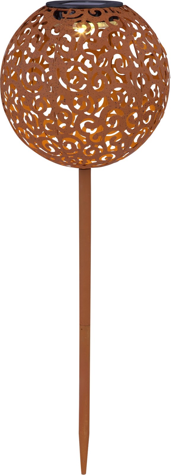 LED-Solarleuchte - rost antik - 54 cm hoch