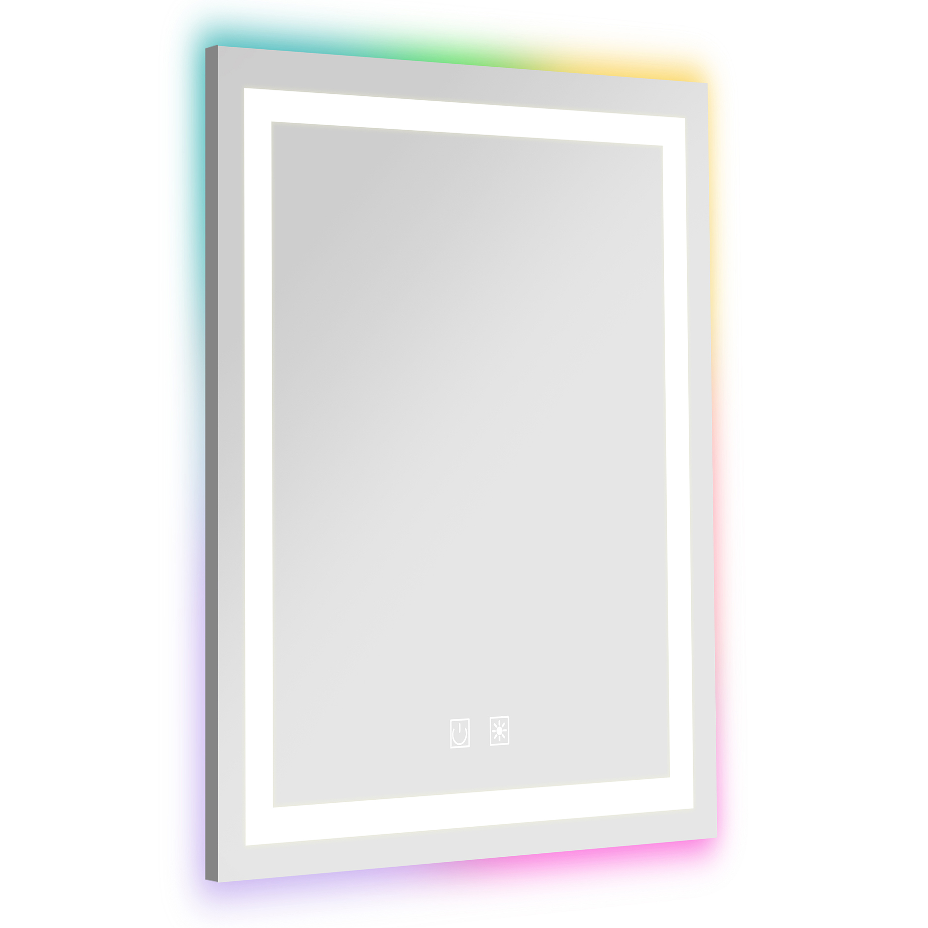 LED-Spiegel - dimmbar - RGB-Farbwechsel - Touchfunktion - 51x61 cm