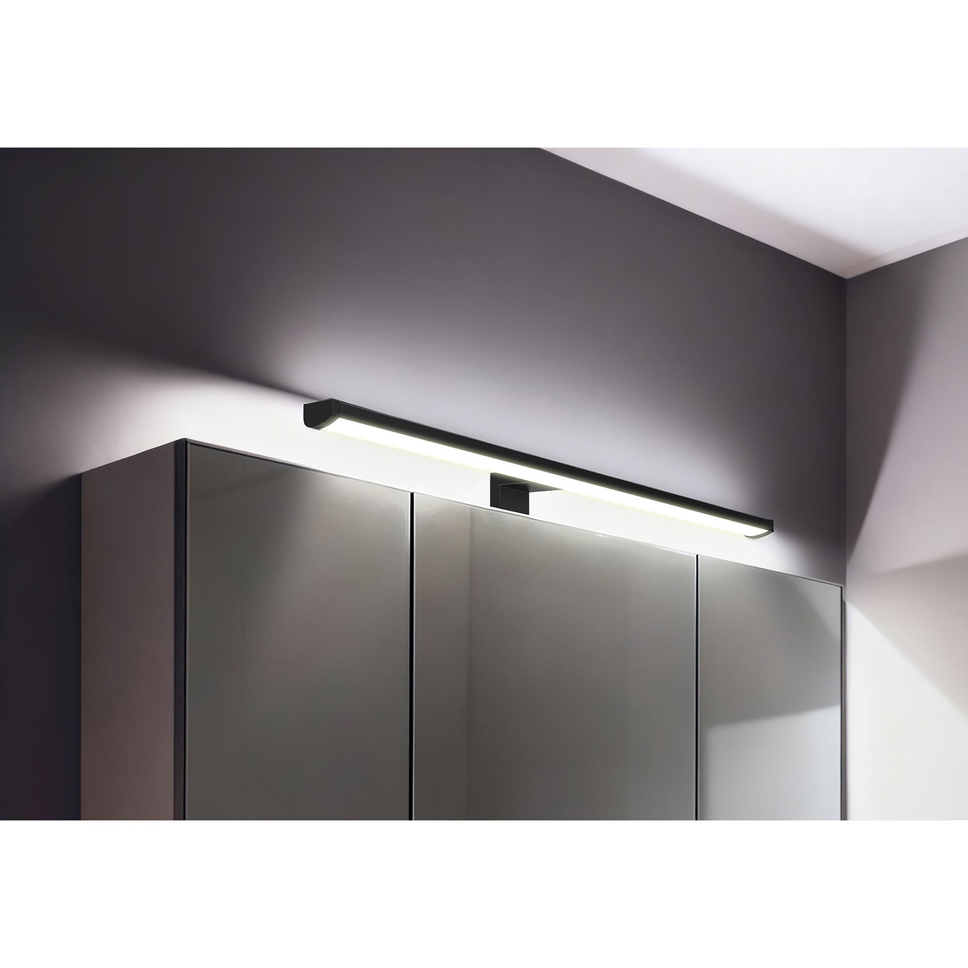 LED-Spiegelaufbauleuchte - schwarz - 40 cm