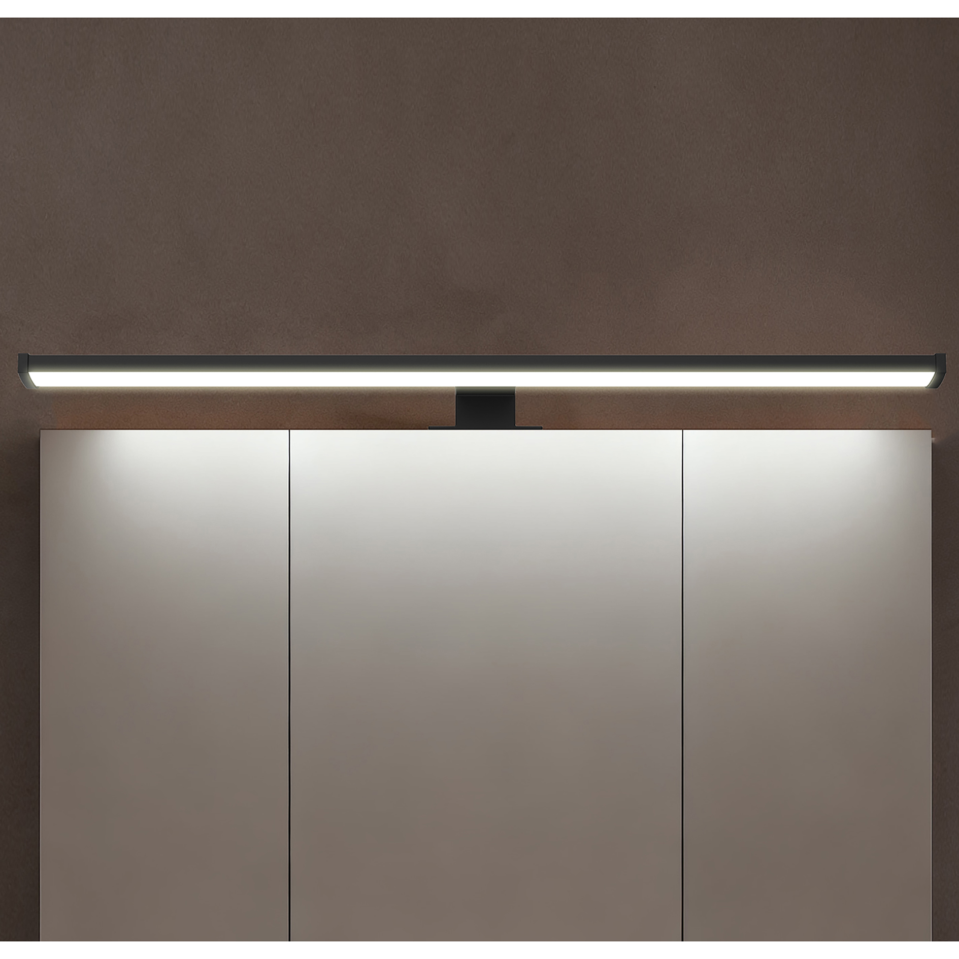 LED-Spiegelaufbauleuchte - schwarz - 40 cm