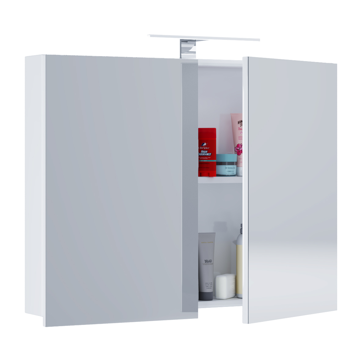 LED-Spiegelschrank BADINOS - weiß - 80 cm