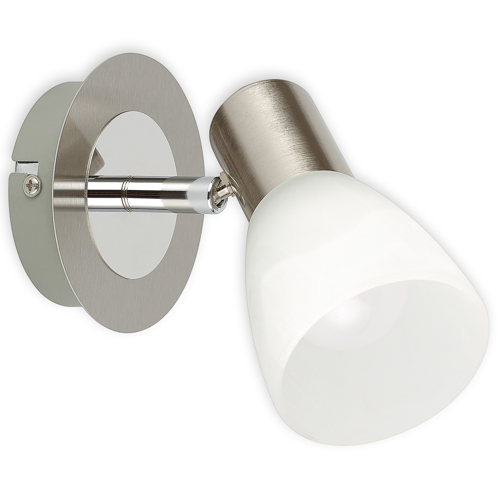 LED-Spot - weiß marmoriert-Nickel matt