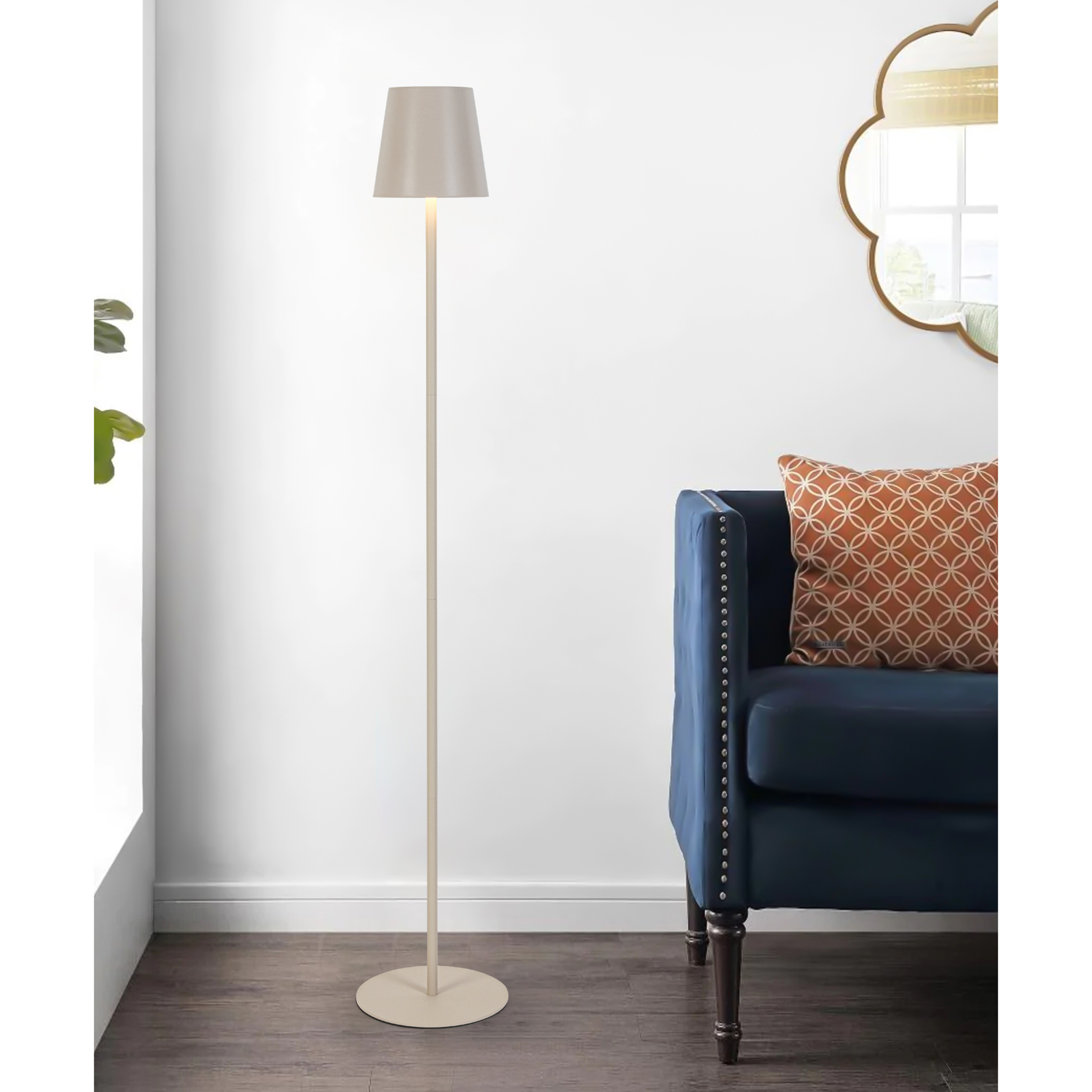 fußhocker beige LEVEN Lifestyle Sitzhocker Hocker NAWASAHI Bouclé Stoff oder taupe Größe:1-Sitzer XL