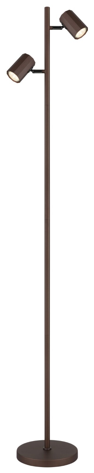 LED-Stehleuchte - bronze matt - 2-flammig