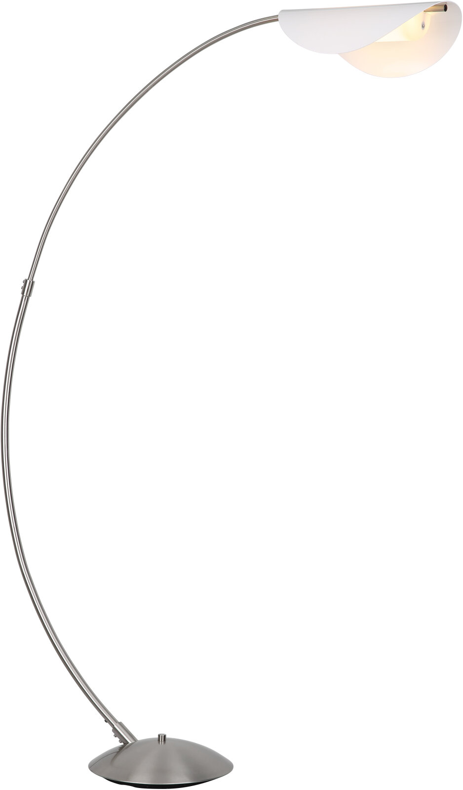 LED-Stehleuchte - nickelfarben-opal - dimmbar
