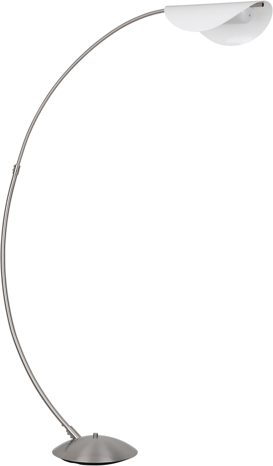 LED-Stehleuchte - nickelfarben-opal - dimmbar 