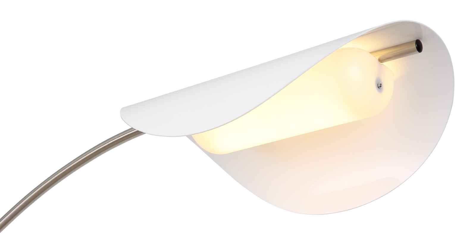 LED-Stehleuchte - nickelfarben-opal - dimmbar 