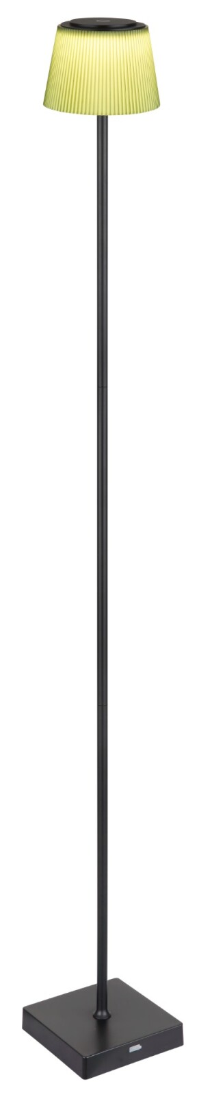 LED-Stehleuchte - schwarz-dunkelgrün - dimmbar - USB-Anschluss