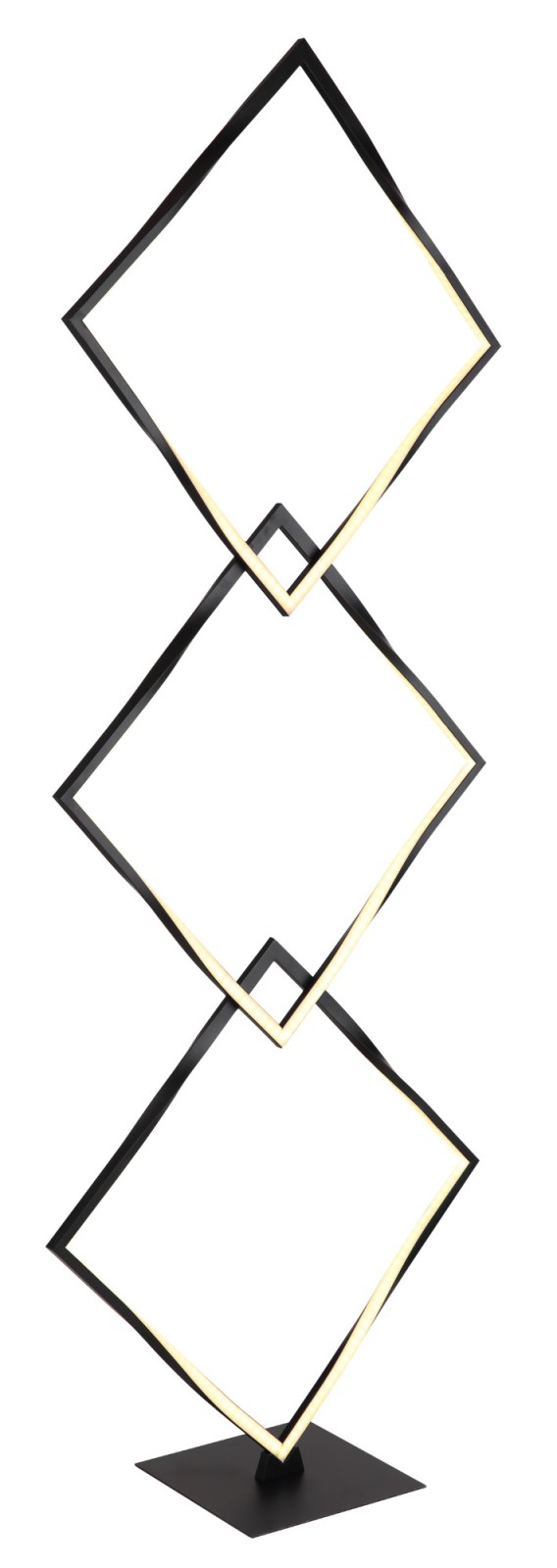 LED-Stehleuchte - schwarz matt - 130 cm