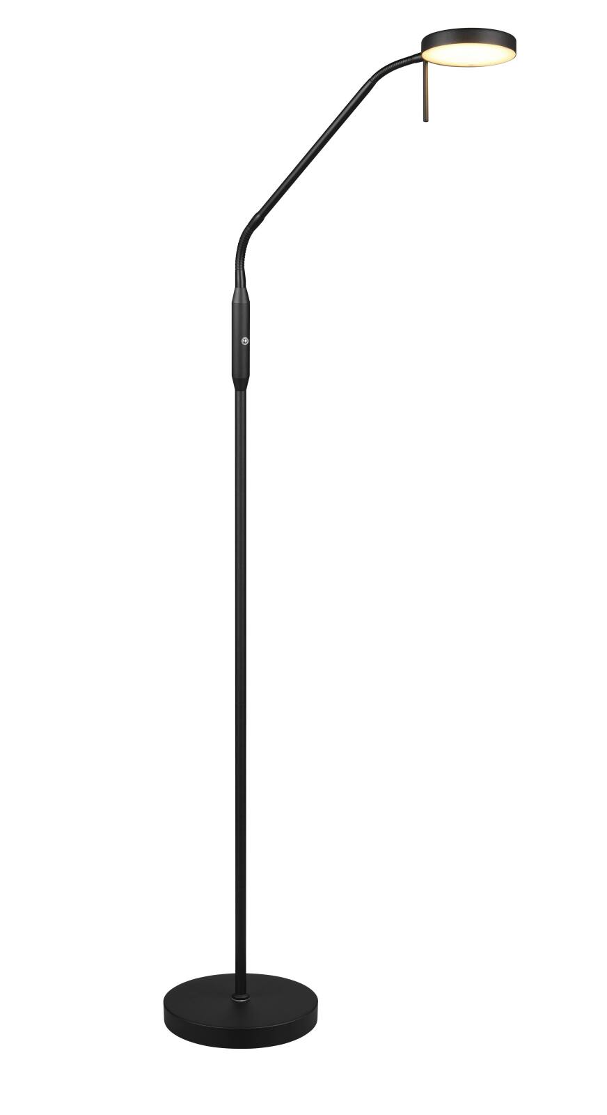 LED-Stehleuchte - schwarz matt - induktive Ladestation - dimmbar