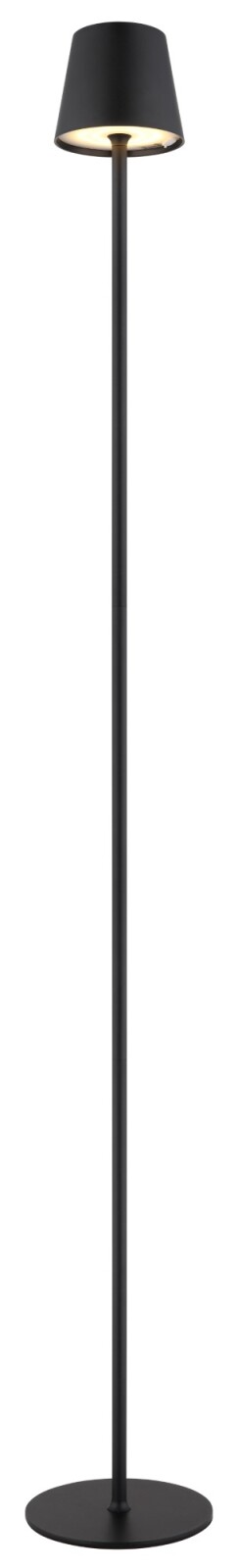 LED-Stehleuchte - schwarz-opal - Touchdimmer