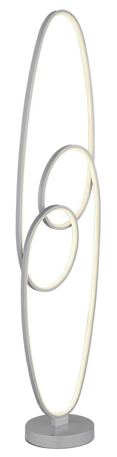 LED-Stehleuchte - silber matt - opal - Memoryfunktion