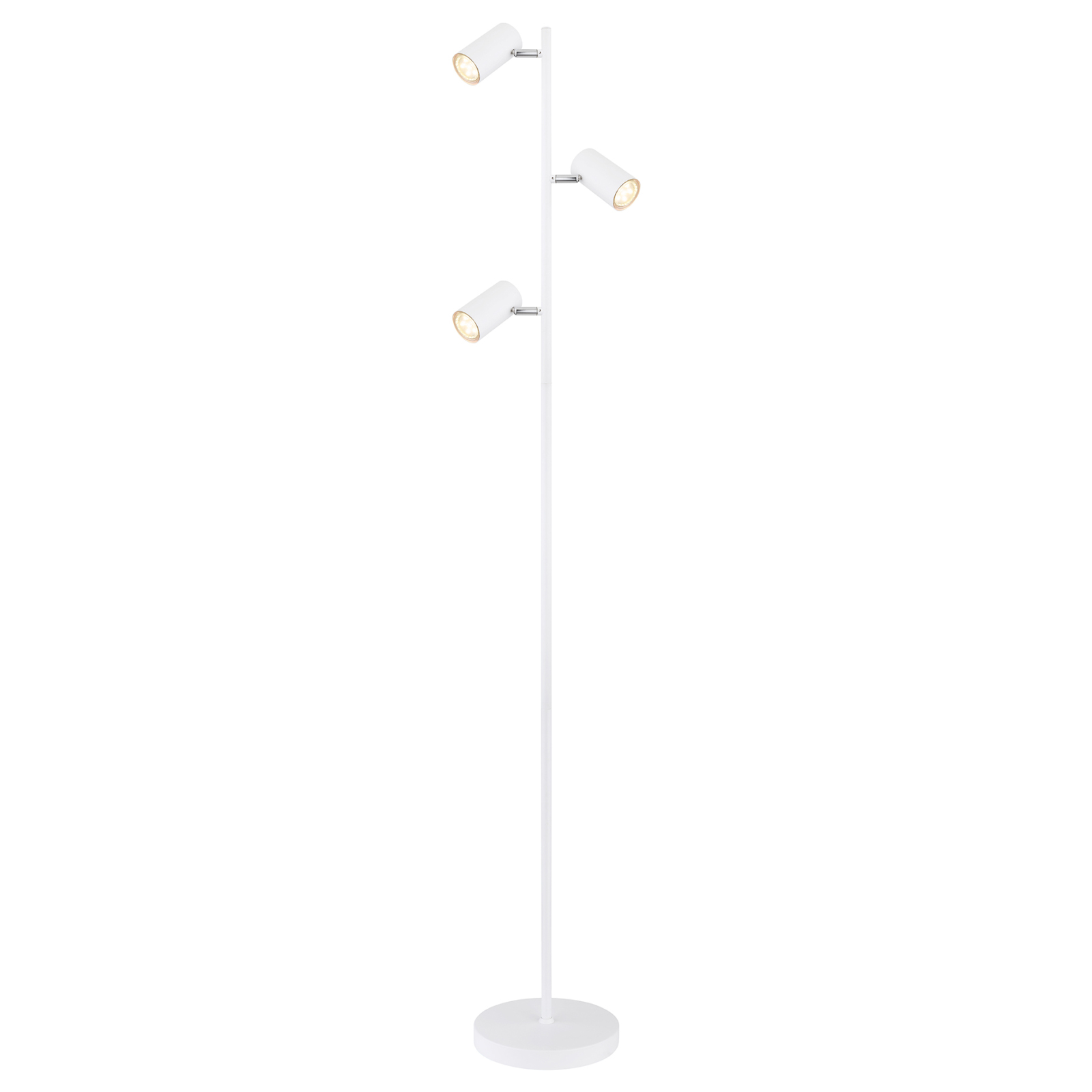 LED-Stehleuchte - weiß matt - 3-flammig - 154 cm