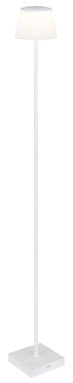 LED-Stehleuchte - weiß-opal - dimmbar - USB-Anschluss
