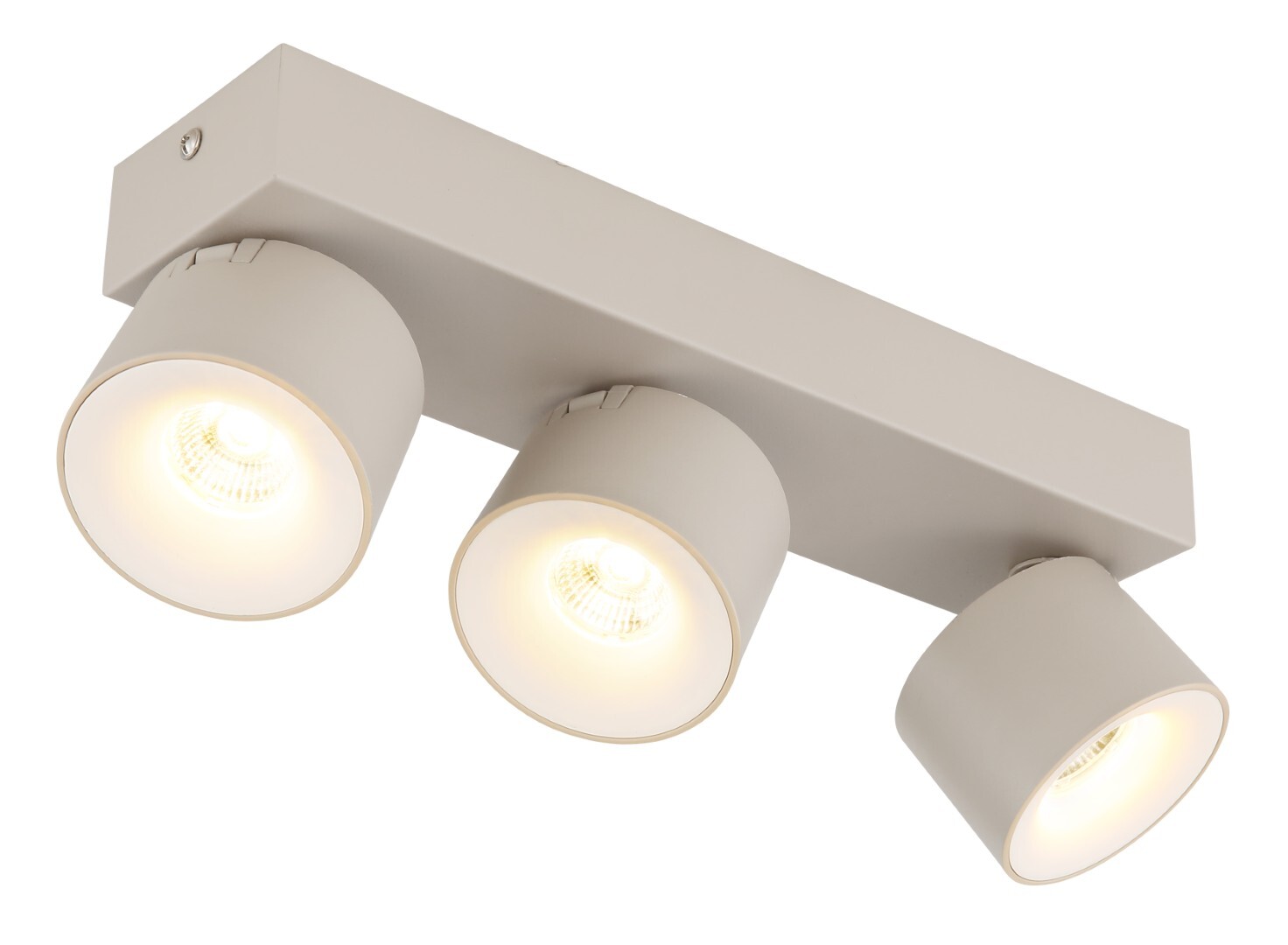 LED-Strahler - sandfarben matt - 3-flammig