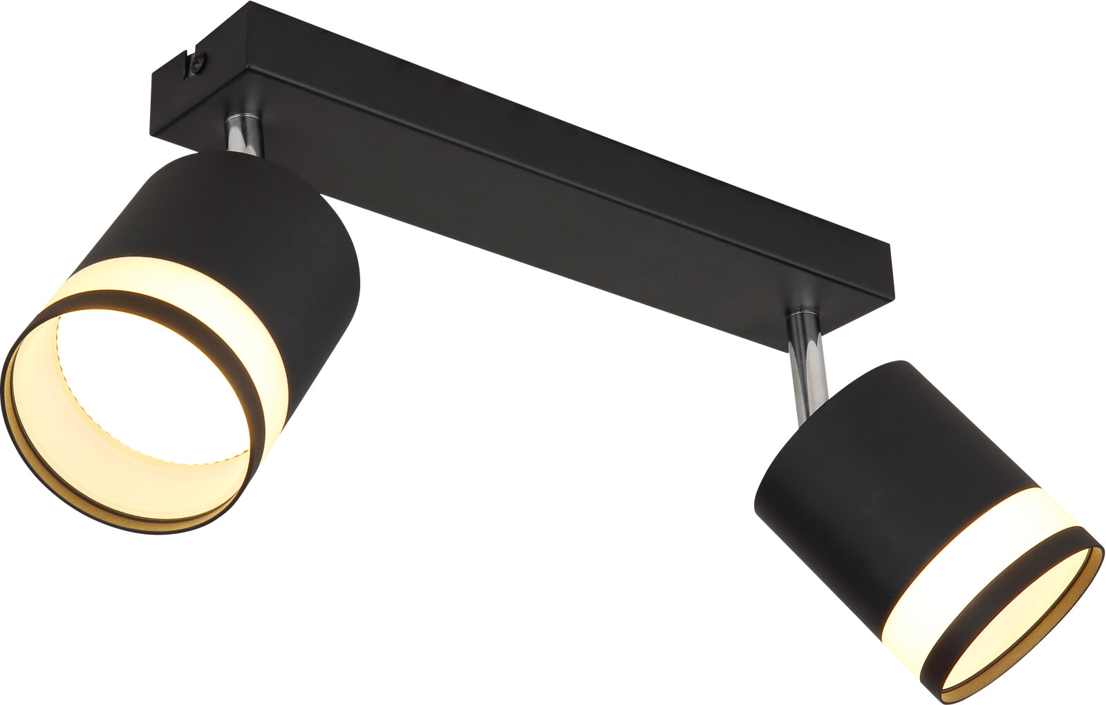 LED-Strahler - schwarz matt - opal - 2-flammig - 30 cm