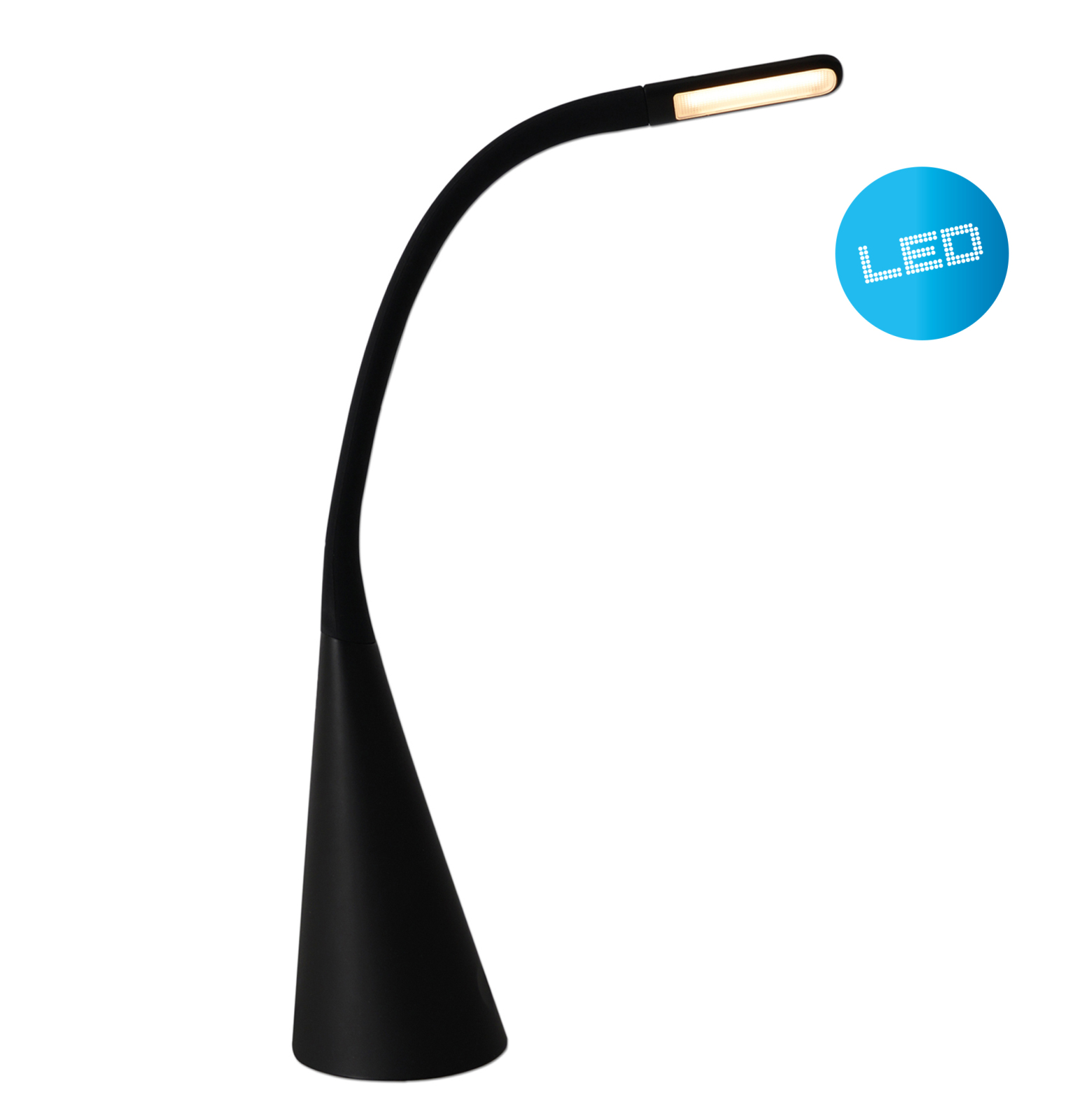 LED-Tischleuchte ALF - schwarz - dimmbar - 65 cm