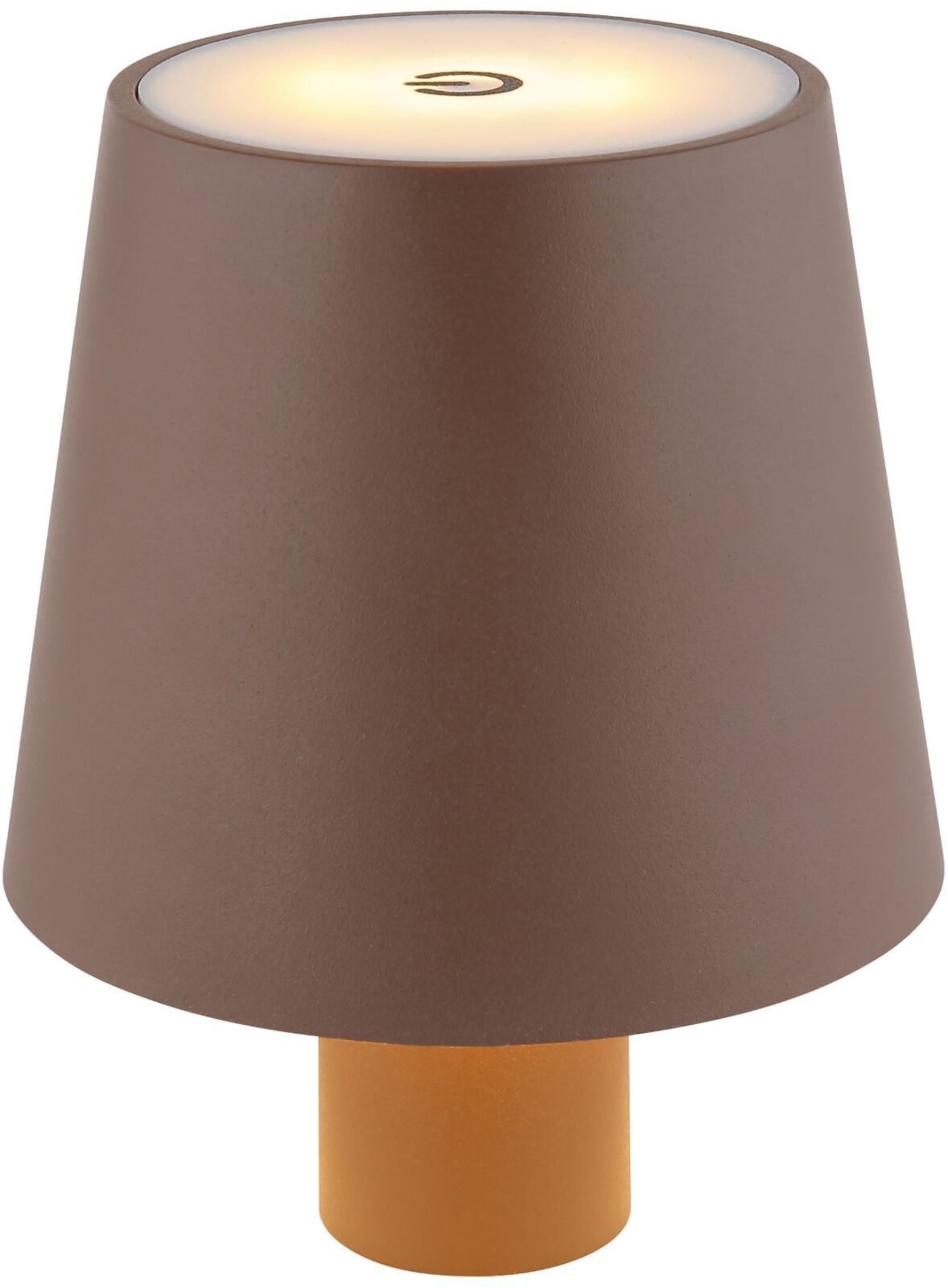 LED-Tischleuchte - braun matt - zum Aufsetzen - USB - Touch