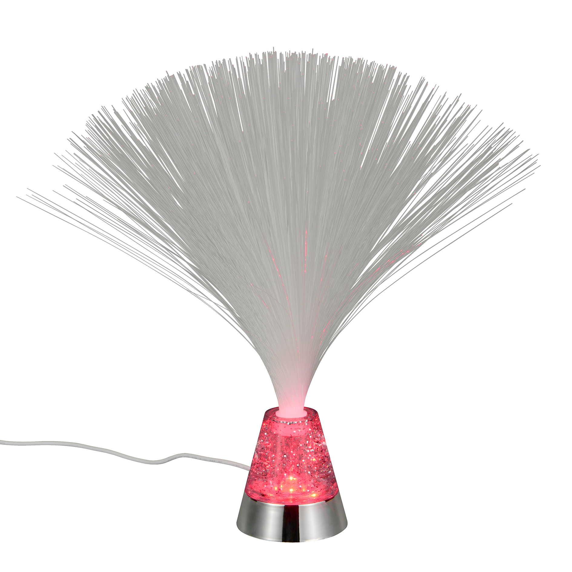 LED-Tischleuchte - chromfarben - RGB-Farbwechsel