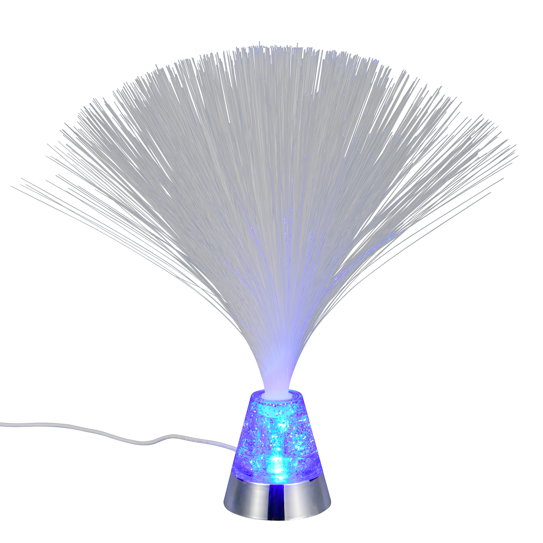 LED-Tischleuchte - chromfarben - RGB-Farbwechsel