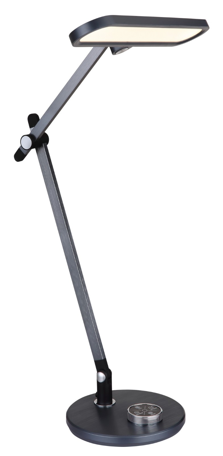 LED-Tischleuchte - dunkelgrau - Drehdimmer