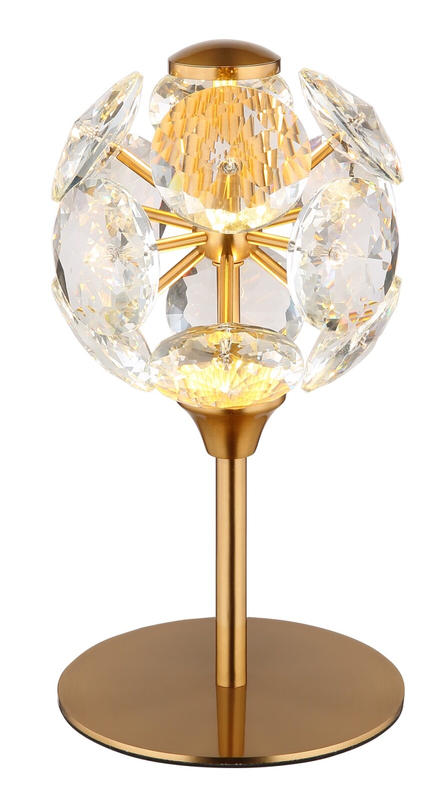 LED-Tischleuchte - goldfarben - klar - 26,5 cm