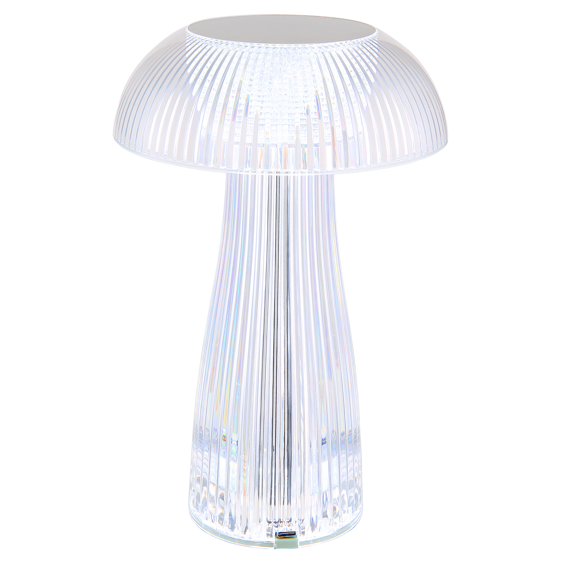 LED-Tischleuchte - klar - Kristalleffekt - Touch Dimmer