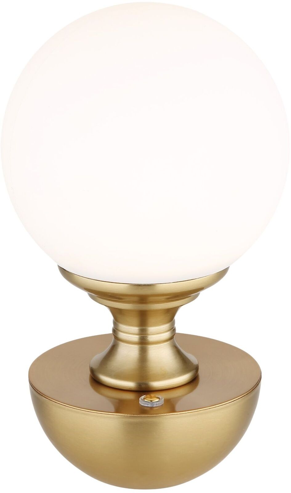 LED-Tischleuchte - Messing matt - opal - 21 cm