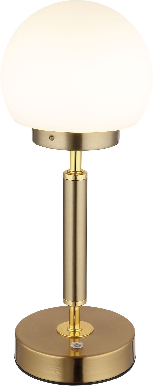 LED-Tischleuchte - Messing matt - opal - Touch