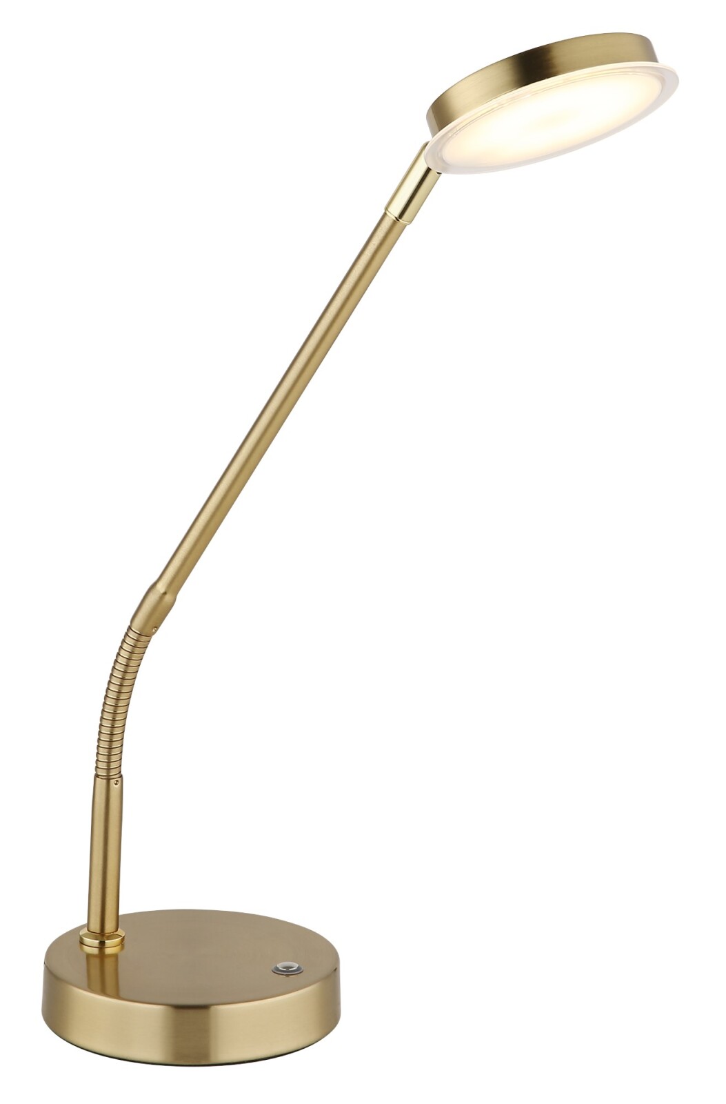 LED-Tischleuchte - messingfarben matt - Flexoarm - Touchdimmer - 53,5 cm