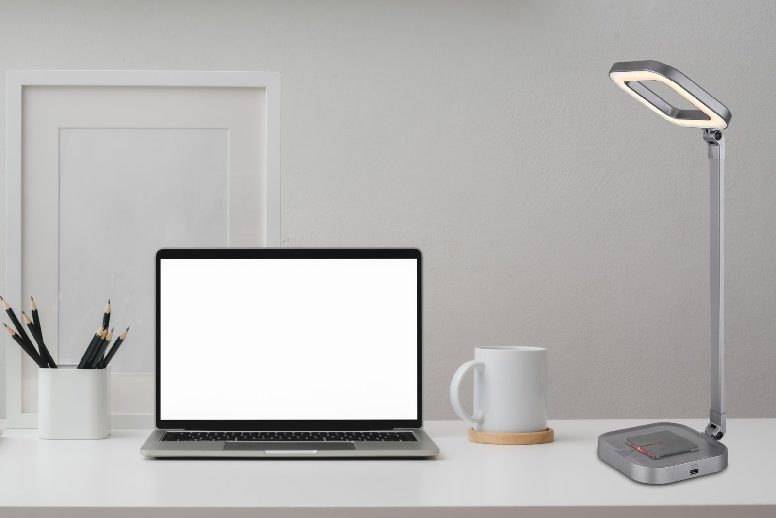 LED-Tischleuchte MONACO - grau - 14,5 cm hoch 