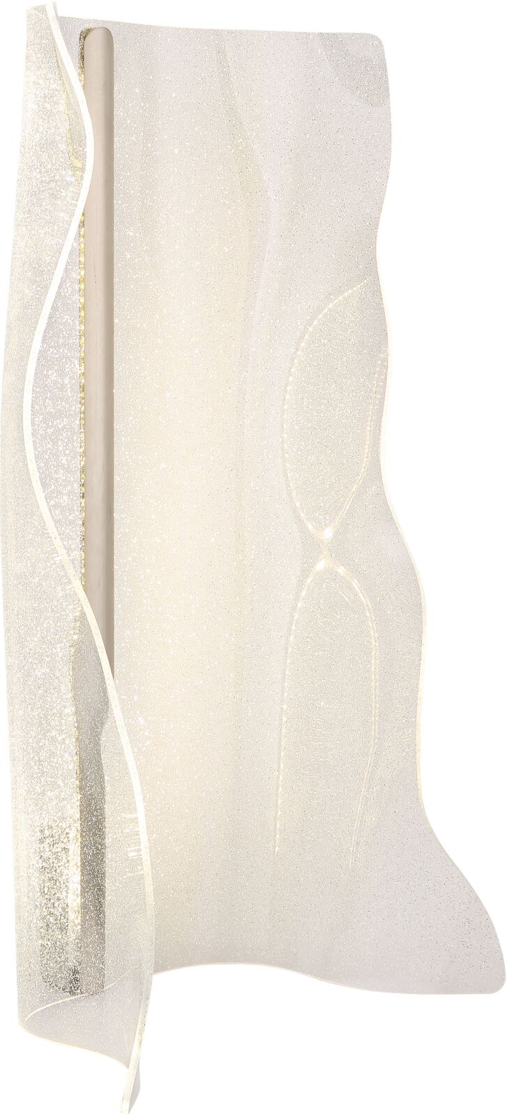 LED-Tischleuchte - Nickel matt - klar - 60 cm hoch