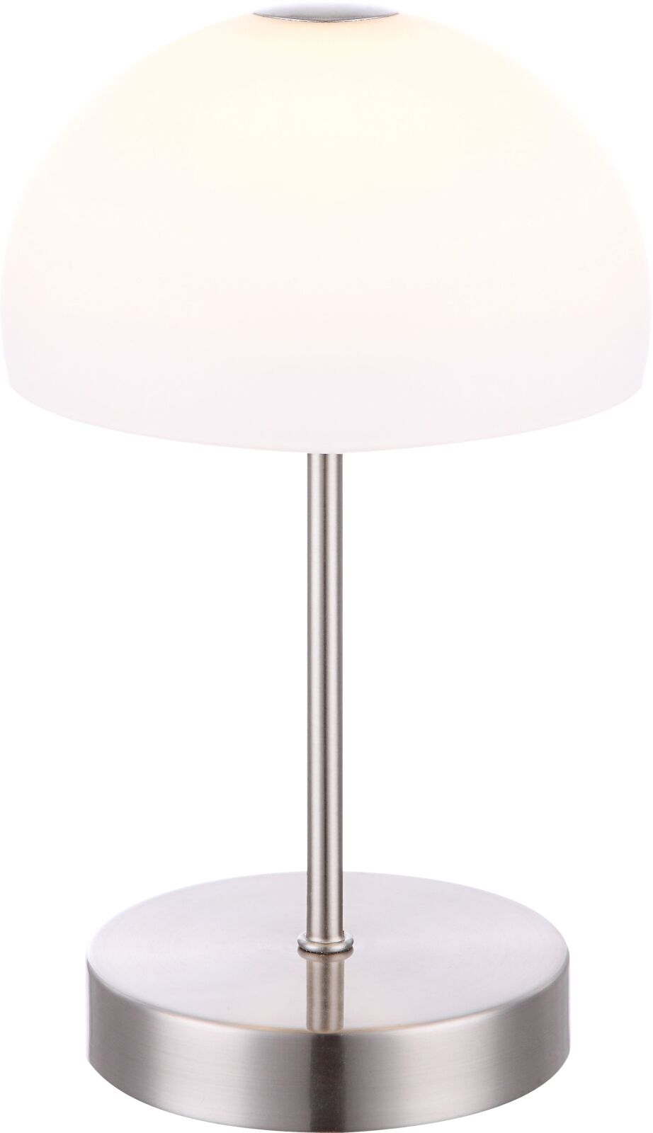 LED-Tischleuchte - Nickel matt - opal - Touch