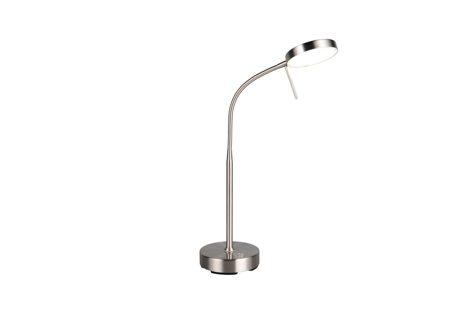 LED-Tischleuchte - nickelfarben matt - induktive Ladestation