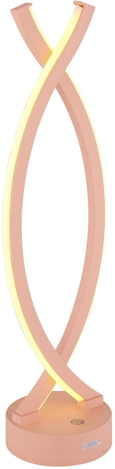 LED-Tischleuchte - pfirsichfarben matt - opal - 41 cm hoch