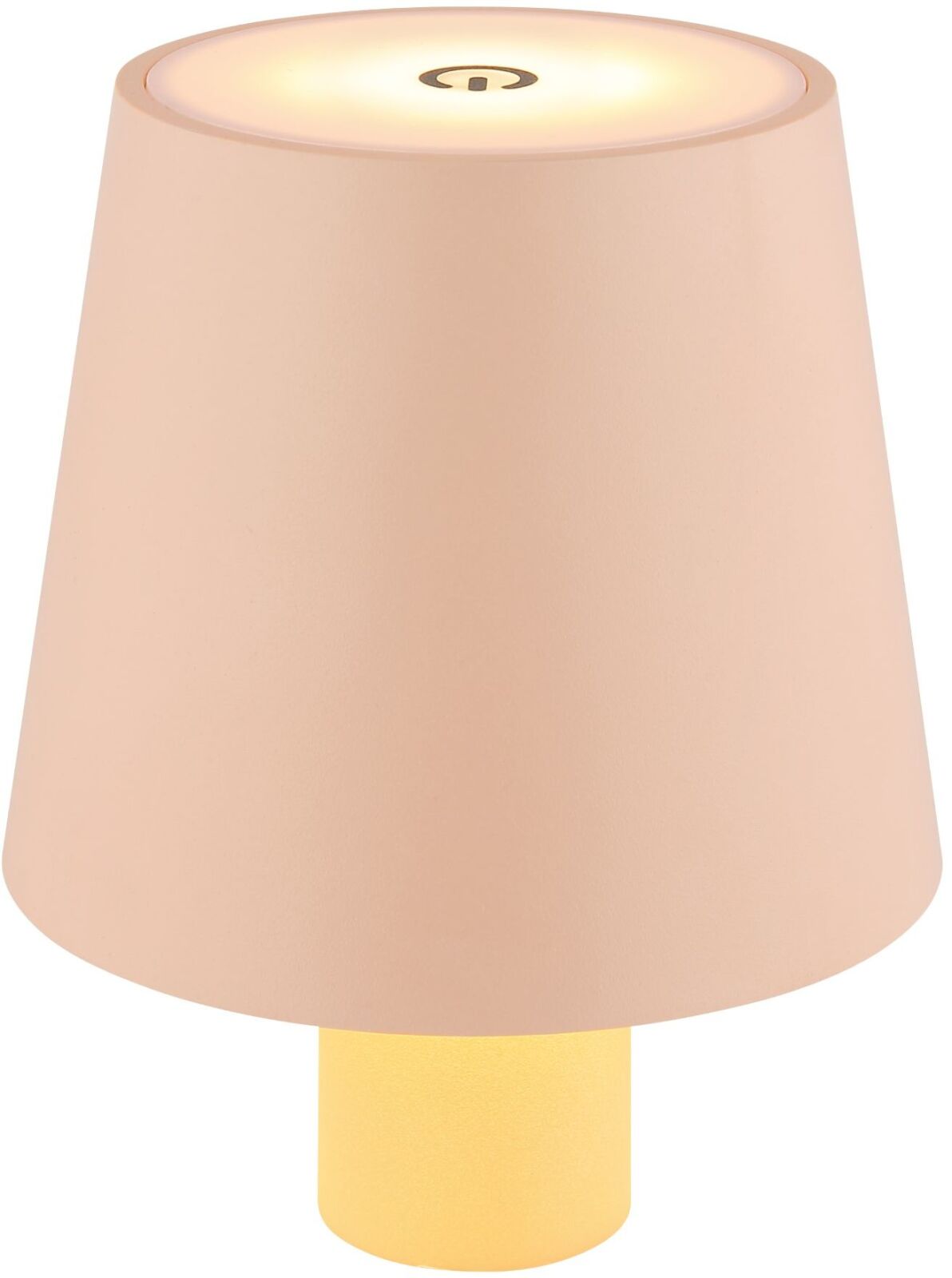 LED-Tischleuchte - pfirsichfarben matt - zum Aufsetzen - USB - Touch