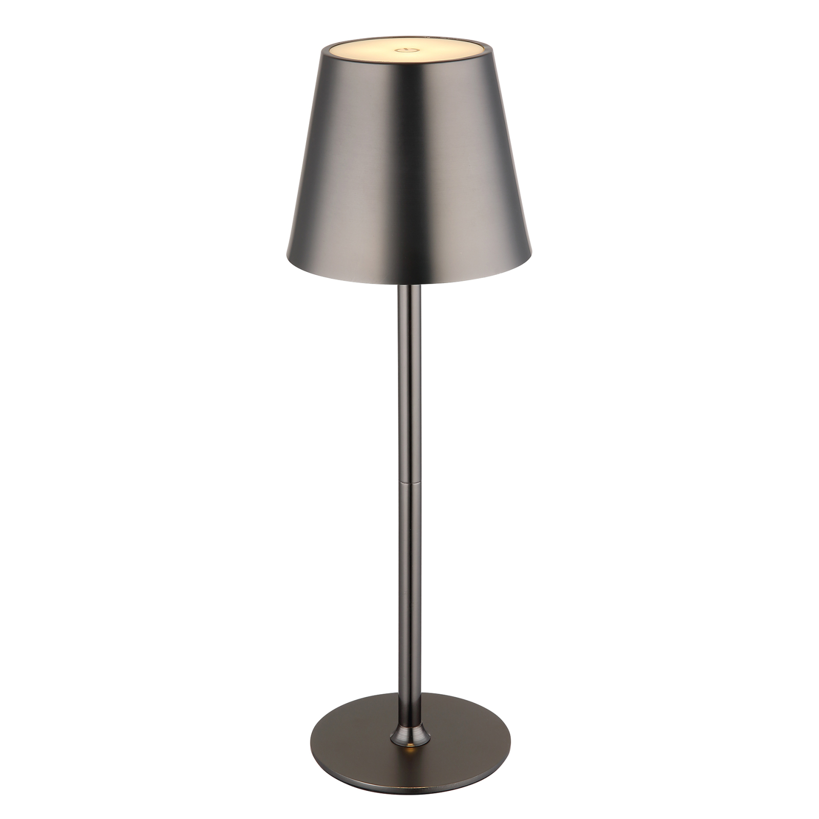 LED-Tischleuchte - schwarz-chrom - USB - Touch