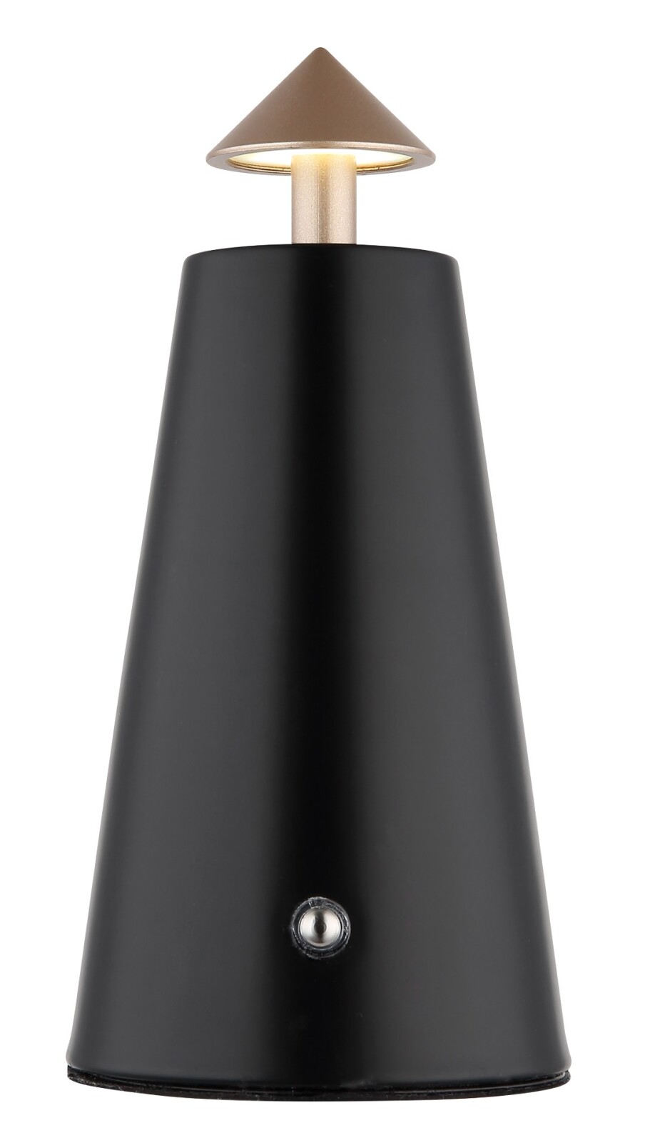 LED-Tischleuchte - schwarz matt - cappuccinofarben matt - 19 cm