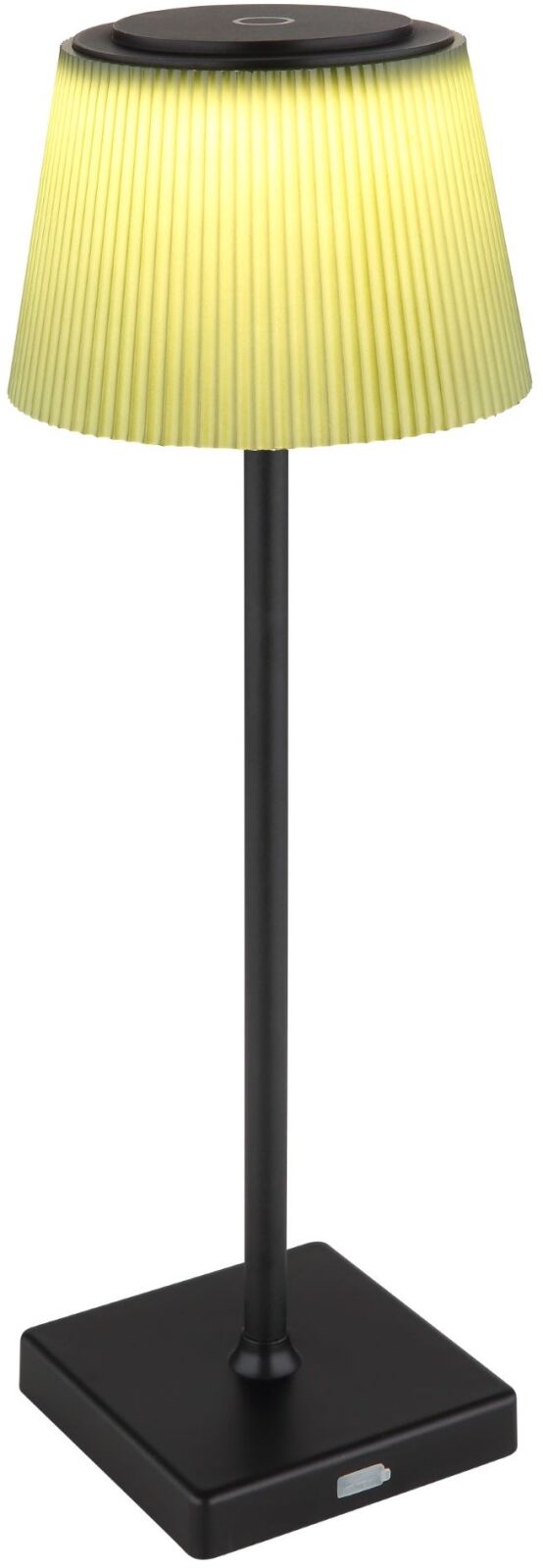 LED-Tischleuchte - schwarz matt - dunkelgrün satiniert - 38 cm