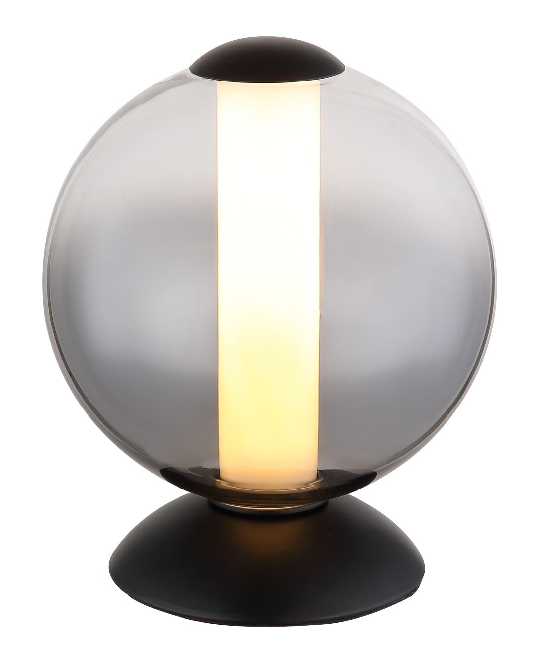 LED-Tischleuchte - schwarz matt - grau - Ø 18 cm