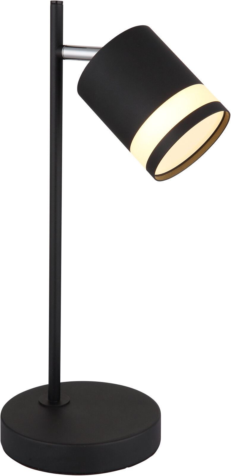 LED-Tischleuchte - schwarz matt - opal - 40 cm hoch
