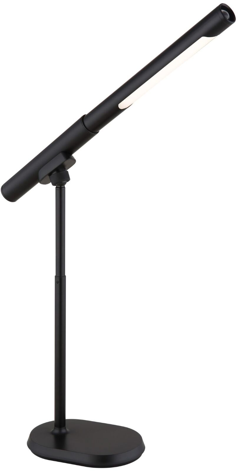 LED-Tischleuchte - schwarz matt - opal - 44,5 cm hoch
