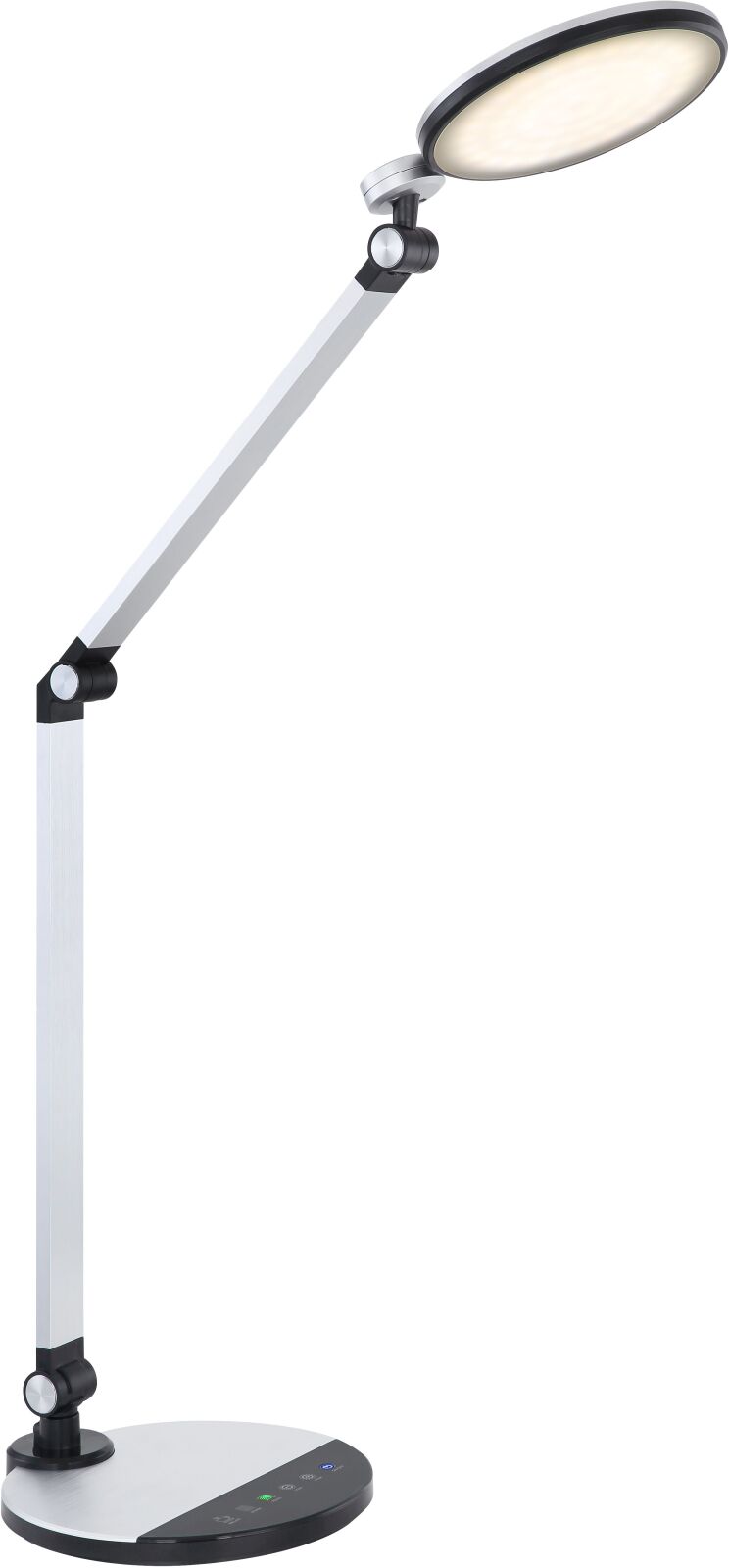 LED-Tischleuchte - schwarz-silber - schwenkbar