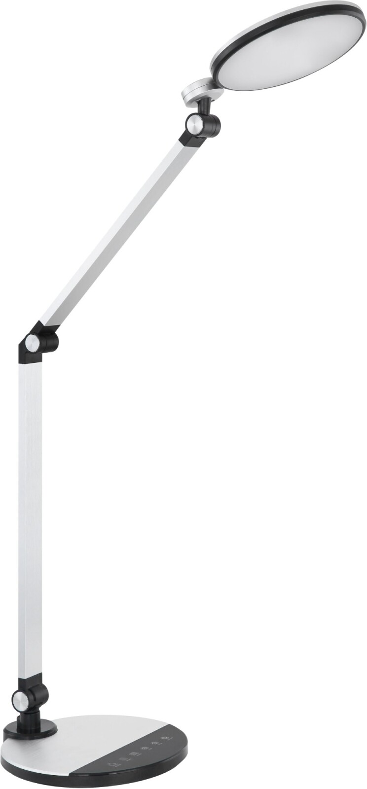 LED-Tischleuchte - schwarz-silber - schwenkbar