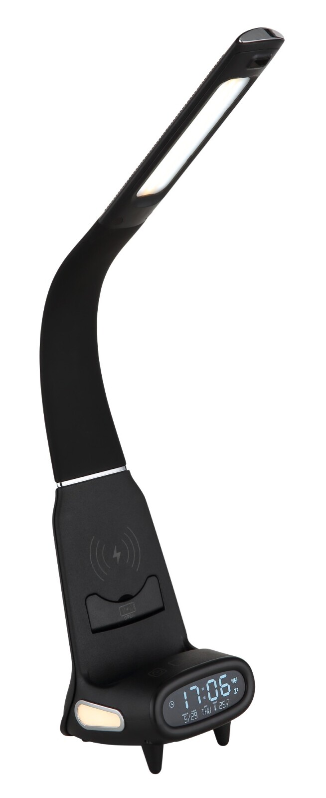 LED-Tischleuchte - schwarz - Timer