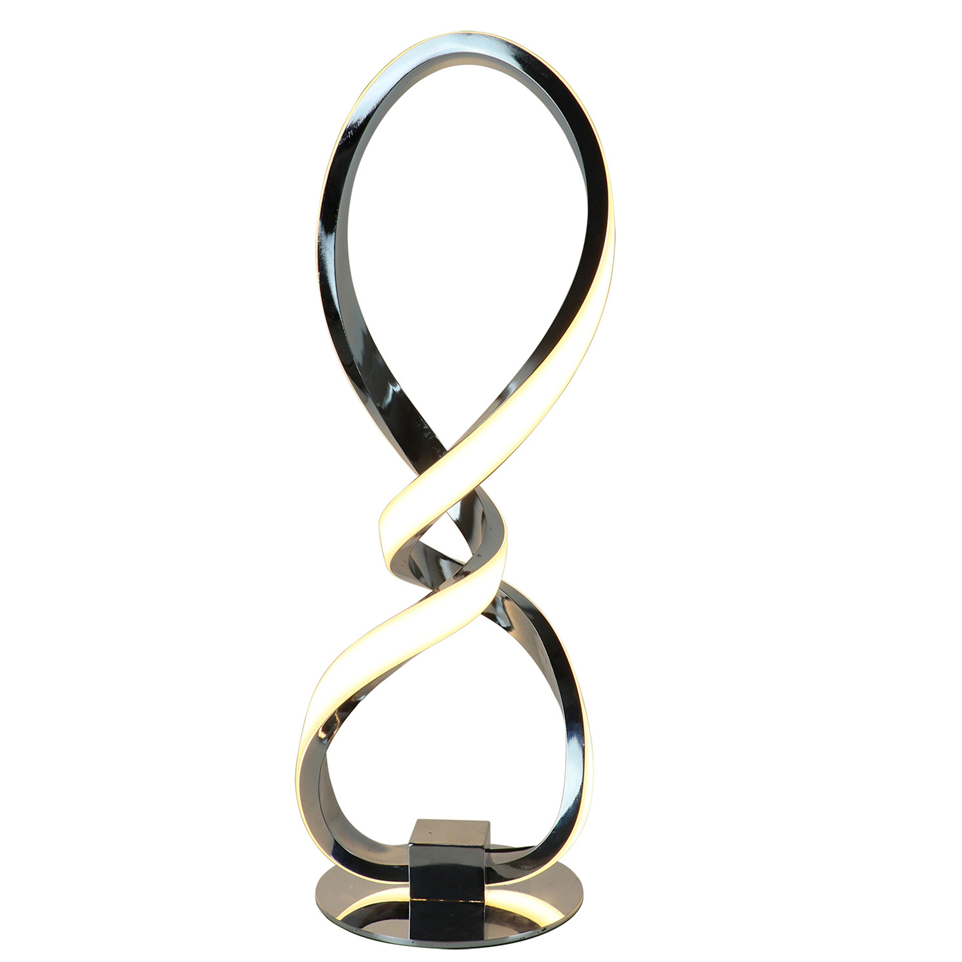 LED-Tischleuchte - silber - Metall - 44,5 cm hoch