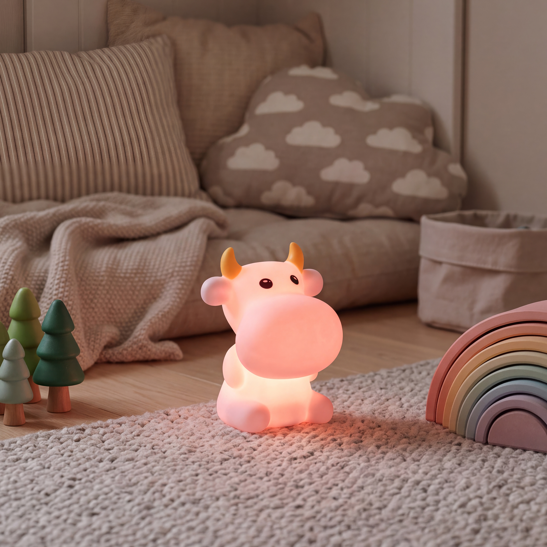 LED-Tischleuchte - weiß - Kuh