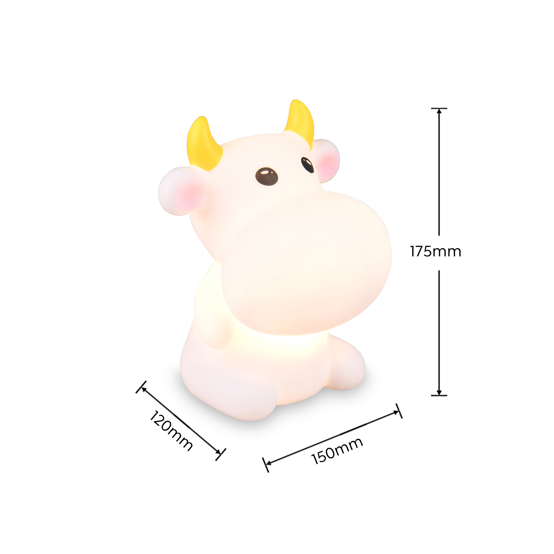 LED-Tischleuchte - weiß - Kuh