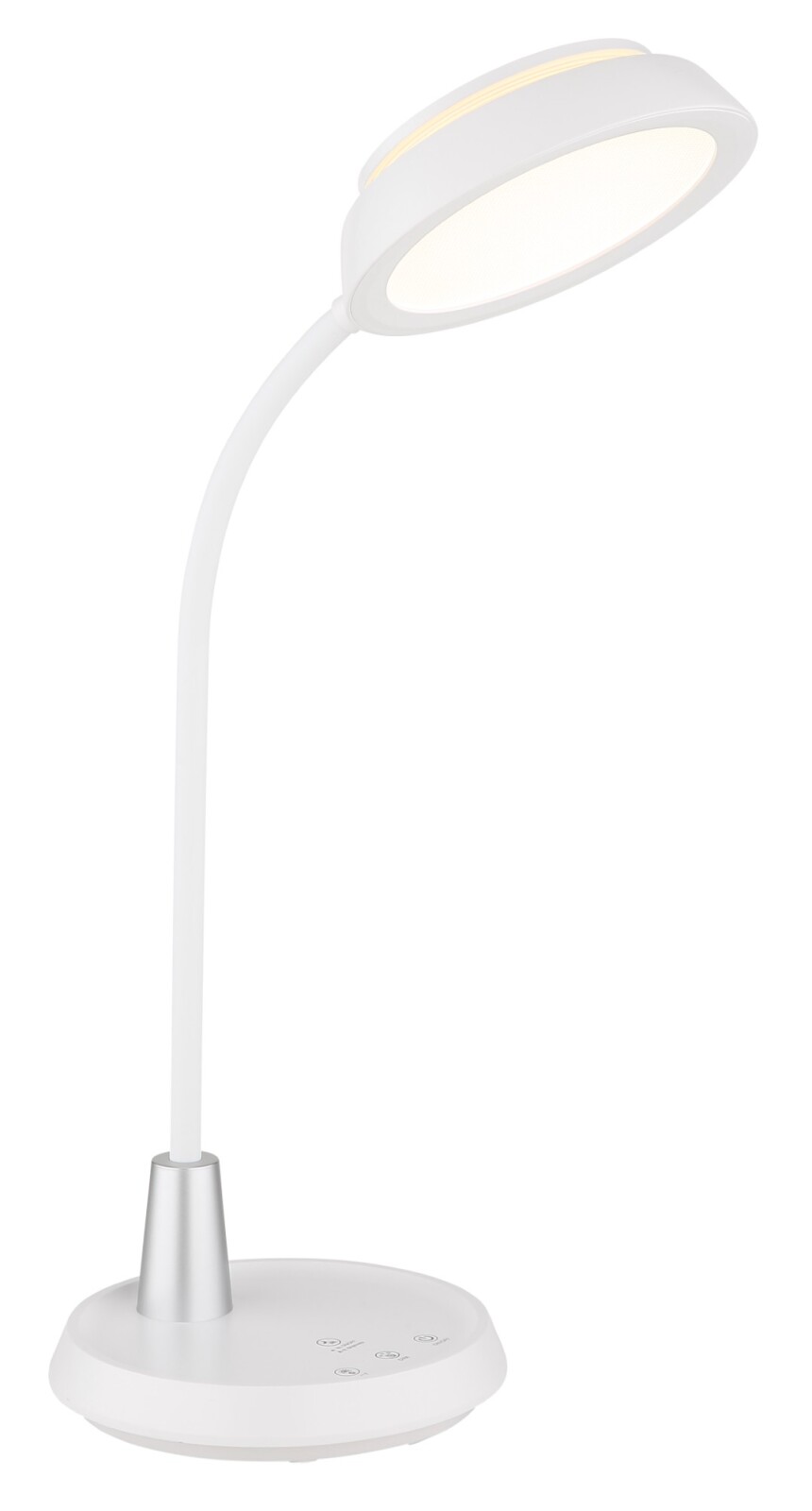 LED-Tischleuchte - weiß matt - silber matt - Memoryfunktion